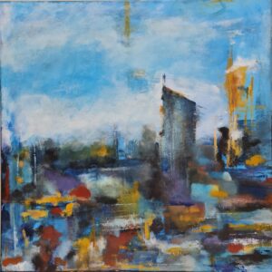 abstract cityscape painting for sale