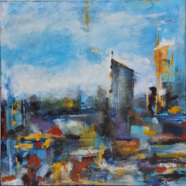 abstract cityscape painting for sale