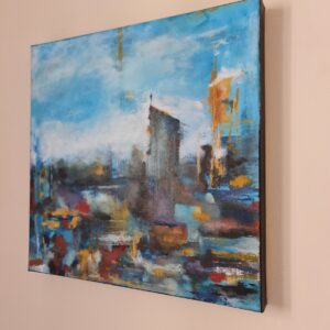 abstract cityscape painting for sale